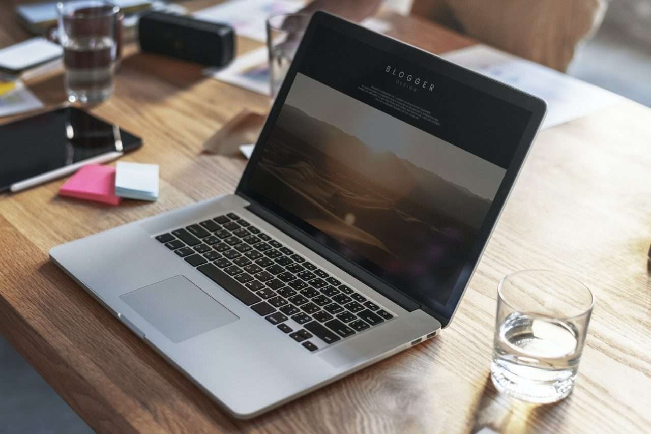 blog on a laptop screen mockup